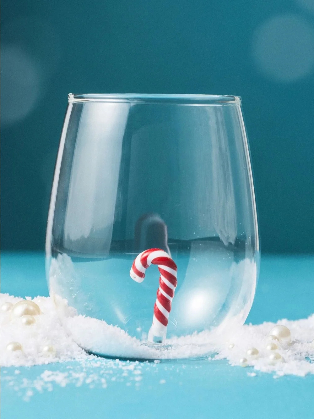 Anthropologie Jolly Icon Stemless Wine Glass